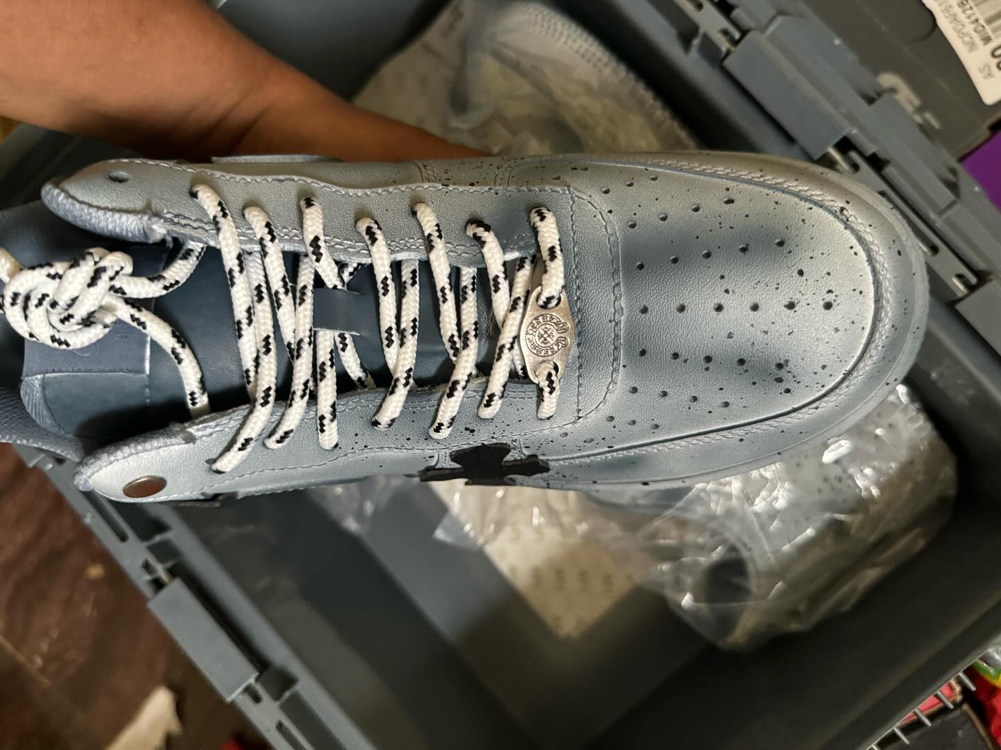 Chrome Hearts Nike Air Force 1, Oiled Ash, Luxury Sneakers, Limited Edition AF1, Sterling Silver Accents